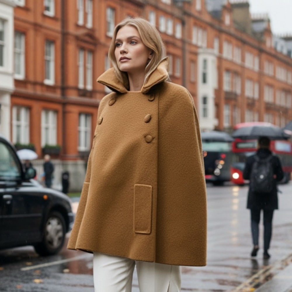 Vintage Camel Hair Cape